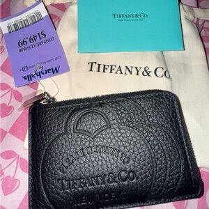 Tiffany & Co. Black Textured Leather Pouch